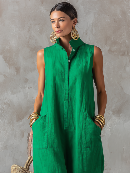 Cora - Minimalist Sleeveless Jumpsuit