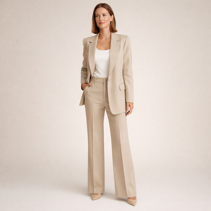 Vanessa™ | Elegant Blazer and Flared Trousers Set