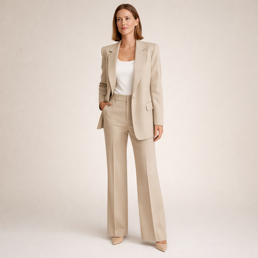 Vanessa™ | Elegant Blazer and Flared Trousers Set