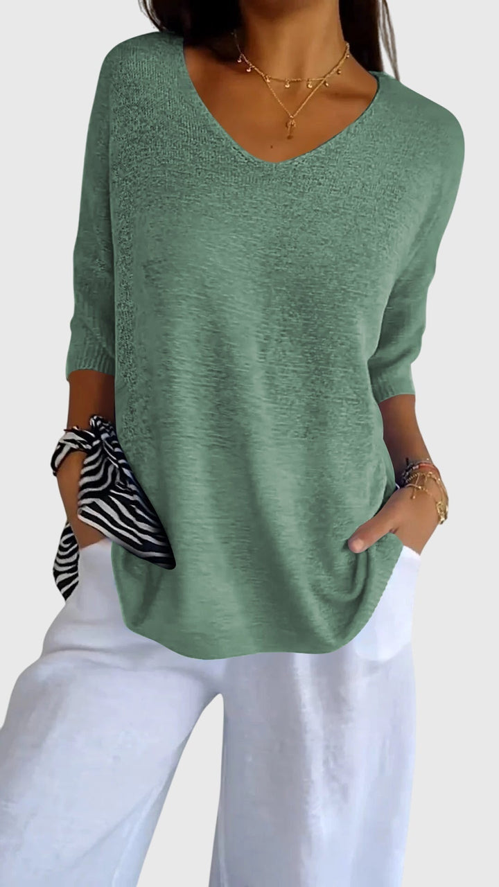 Lily™ | Elegant V-Neck Top